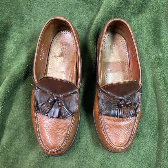 Allen Edmonds Mens Loafers Size 8D Tassel Brown Nashua Leather - Picture 5 of 15